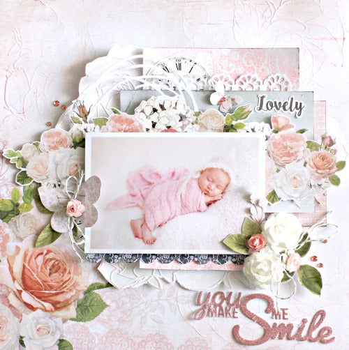 Kaiser Craft - Porcelain Rose Collection - 12 x 12 Cardstock - Relic