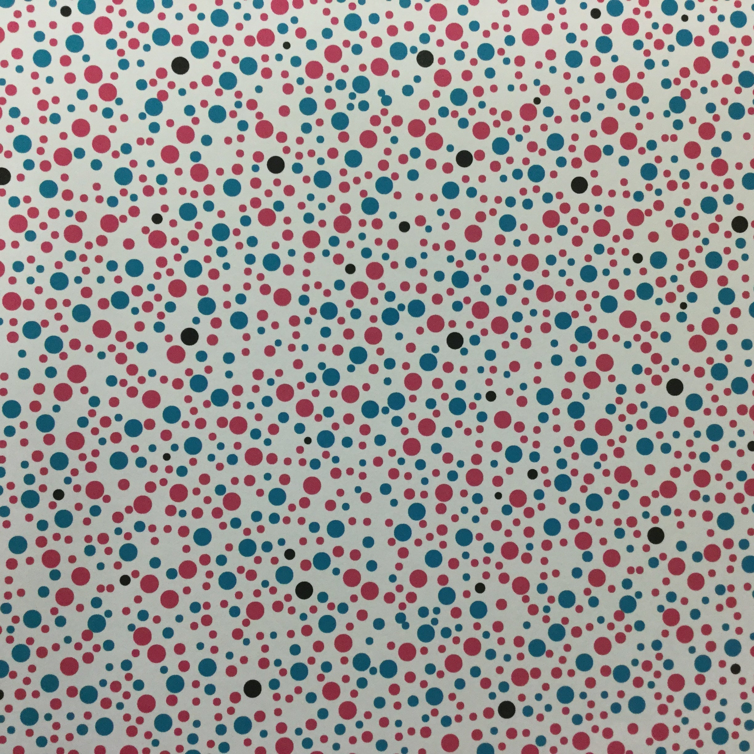 Scrapbook Customs Retro Dots PINK & BLUE 12X12 Scrapbook Paper Scrapbooksrus
