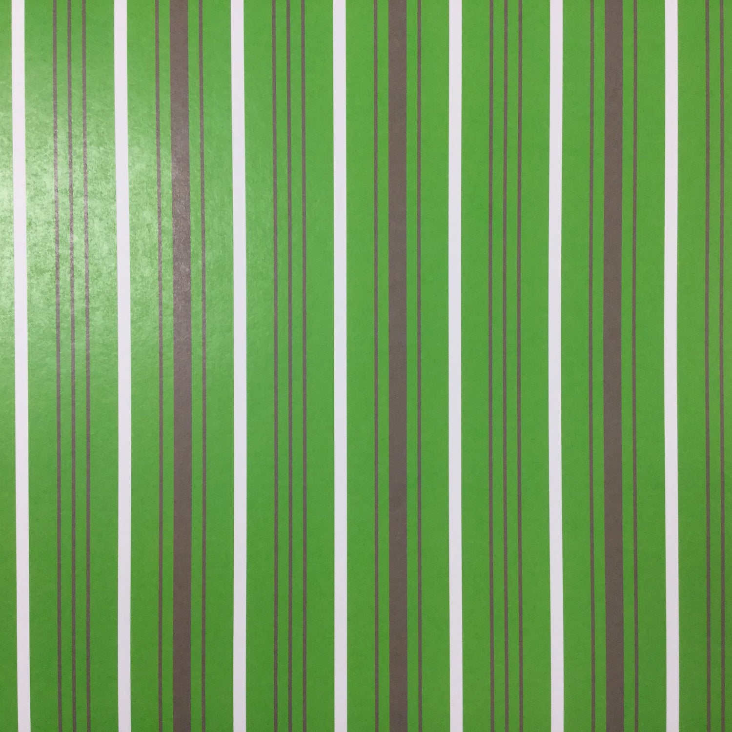 Scrapbook Customs Candy Cane Stripe GREEN & BROWN 12X12 Scrapbook Paper Scrapbooksrus