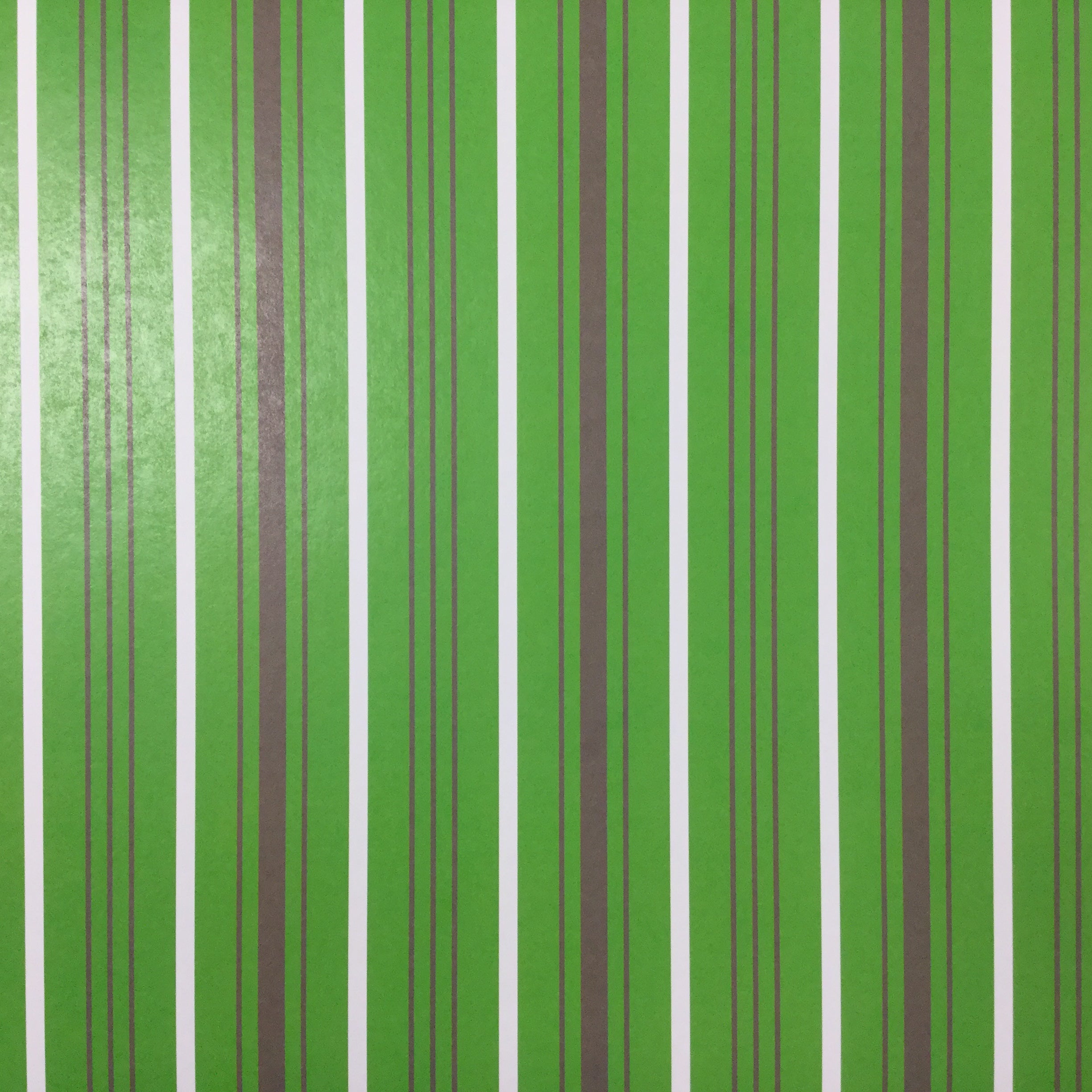 Scrapbook Customs Candy Cane Stripe GREEN & BROWN 12X12 Scrapbook Paper Scrapbooksrus