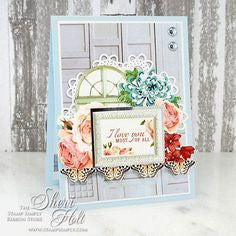 KaiserCraft COTTAGE ROSE Clear Acrylic Stamps 5 pc. Scrapbooksrus