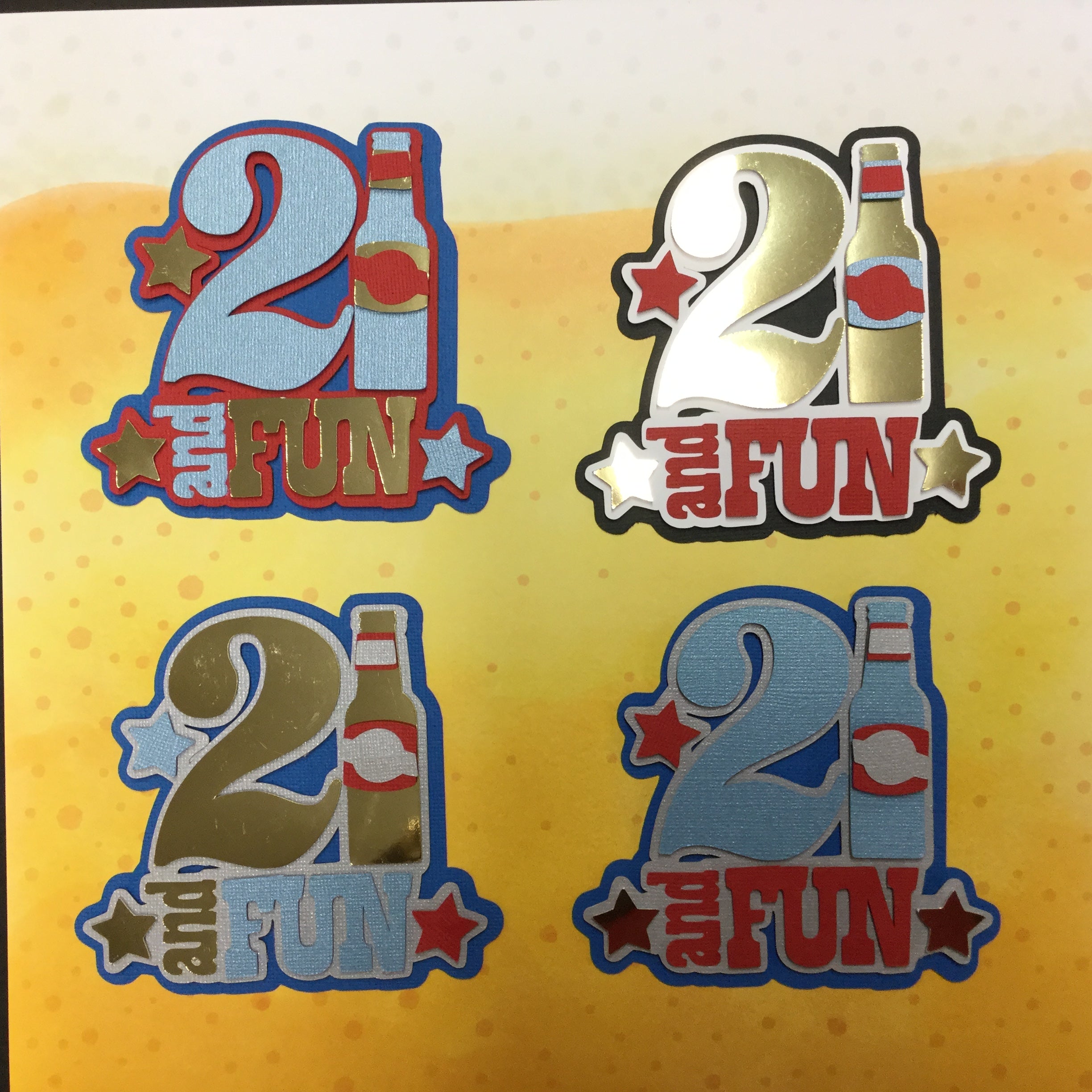 21 AND FUN Birthday Die Cuts Scrapbooksrus