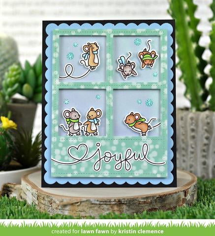 Lawn Fawn MICE ON ICE Clear Stamps 23pc Scrapbooksrus