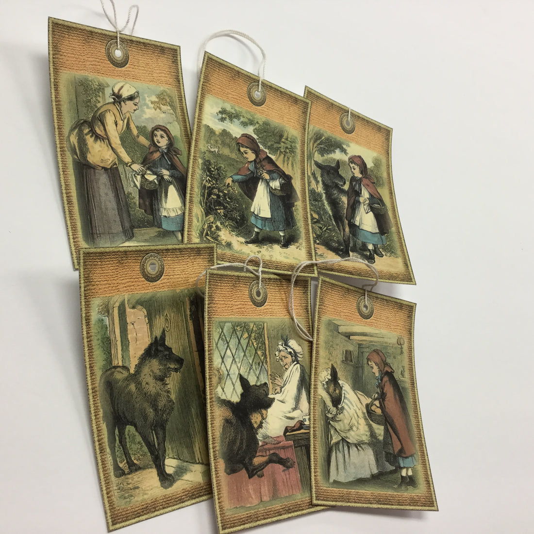 Tags & Ephemera 6pc LITTKE RED RIDING HOOD Set A Scrapbooksrus