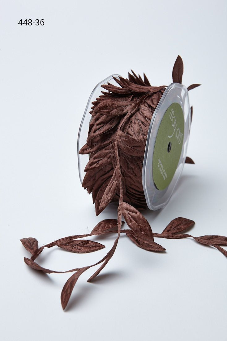 May Arts 1" LEAF RIBBON 1 yard yd