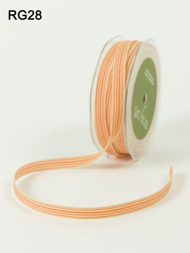 May Arts 3/8" Grosgrain IVORY STRIPED RIBBON 1 yard yd - Scrapbook Kyandyland