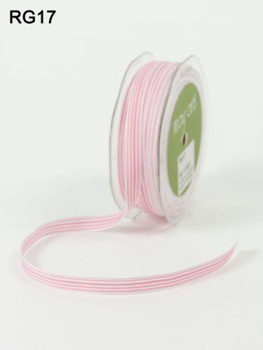 May Arts 3/8" Grosgrain IVORY STRIPED RIBBON 1 yard yd - Scrapbook Kyandyland