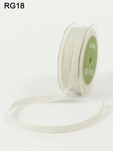 May Arts 3/8" Grosgrain IVORY STRIPED RIBBON 1 yard yd - Scrapbook Kyandyland