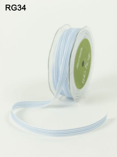 May Arts 3/8" Grosgrain IVORY STRIPED RIBBON 1 yard yd - Scrapbook Kyandyland