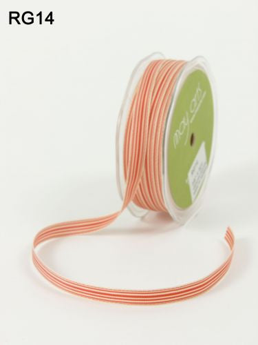 May Arts 3/8" Grosgrain IVORY STRIPED RIBBON 1 yard yd - Scrapbook Kyandyland