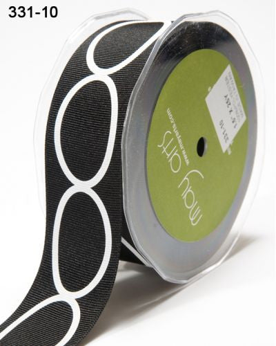 May Arts 1.5" Grosgrain OVAL RIBBON 1 yard yd - Scrapbook Kyandyland