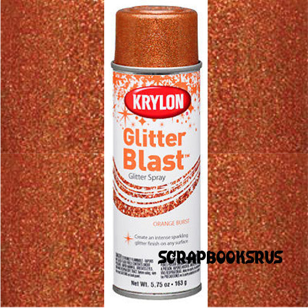 Krylon Glitter Blast ORANGE BURST Glitter Spray Can 5.75oz