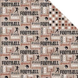 Moxxie GRID IRON FOOTBALL 12"X12" Scrapbook Kit