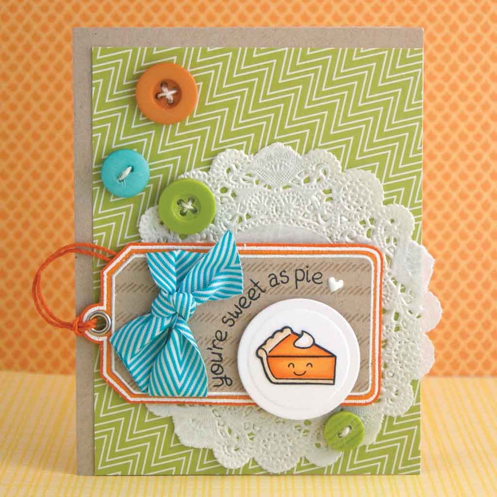 Lawn Fawn HAPPY FEAST Thanksgiving Harvest Clear Stamps 4"X3"