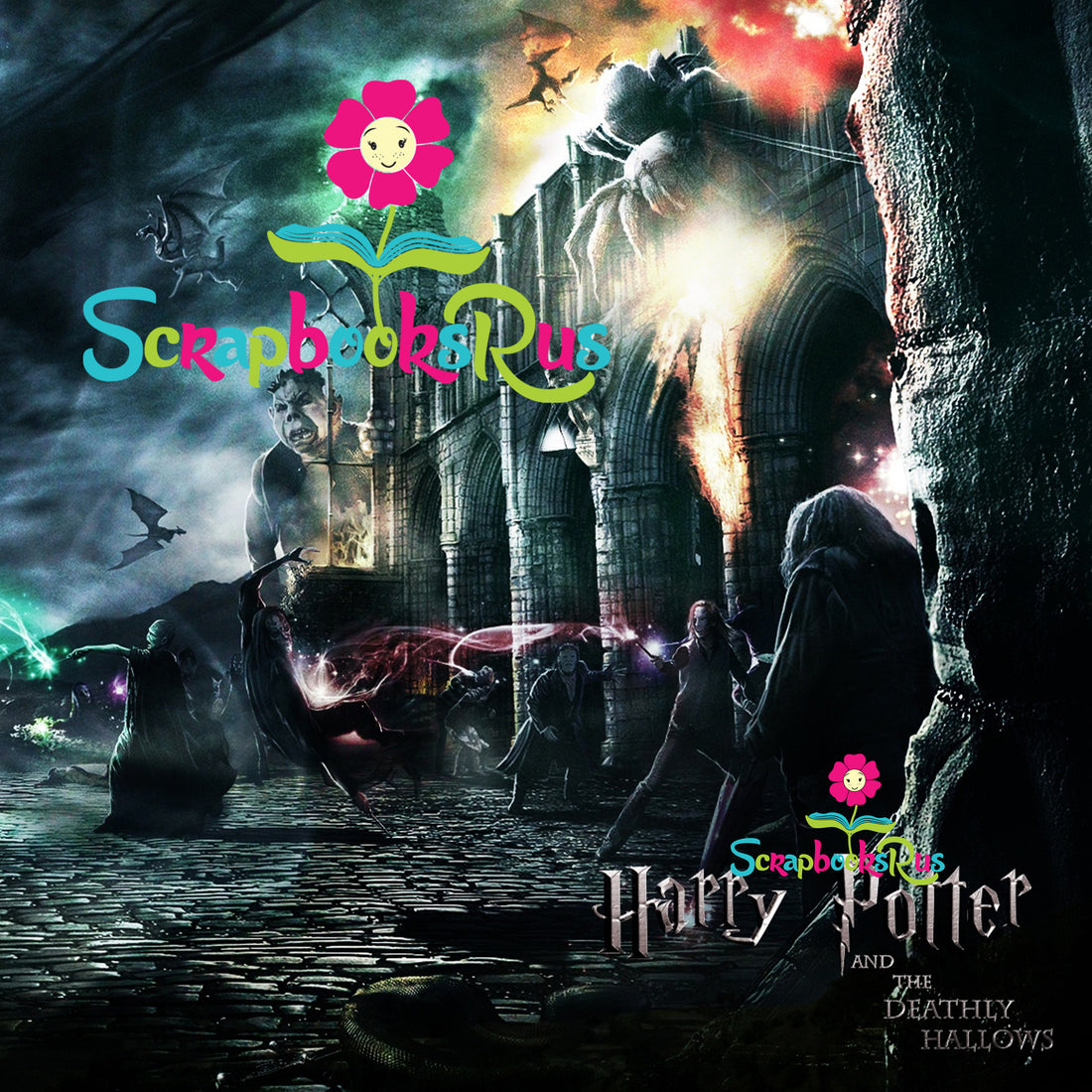 Harry Potter DEATHLY HALLOWS 12"X12" Scrapbook Paper Las Vegas Largest Scrapbook Store