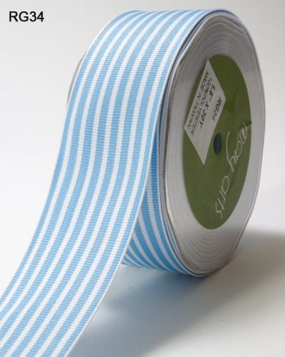 May Arts IVORY STRIPES 1.5" Ribbon 1 yard yd - Scrapbook Kyandyland