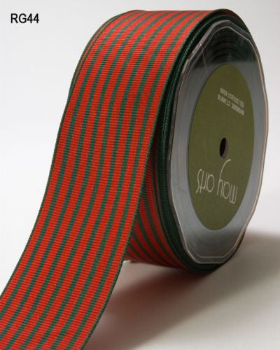 May Arts IVORY STRIPES 1.5" Ribbon 1 yard yd - Scrapbook Kyandyland