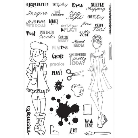 Prima Planner CRAFT DAY Clear Cling Stamps 4"X6"