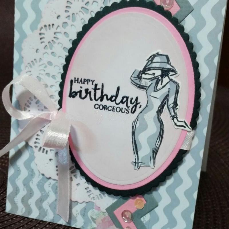 Woman Sketch Clear Acrylic Lady Stamp Set 13pc