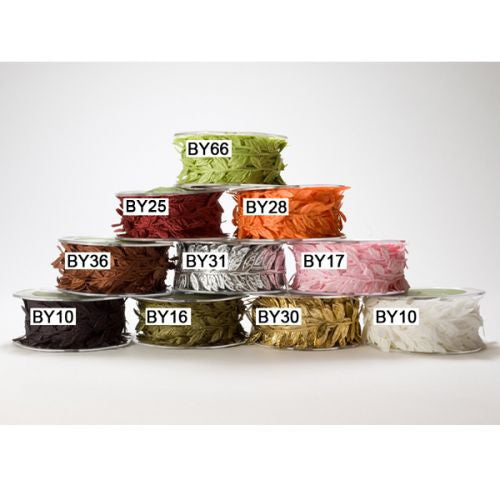 May Arts 1" LEAF RIBBON 1 yard yd - Scrapbook Kyandyland