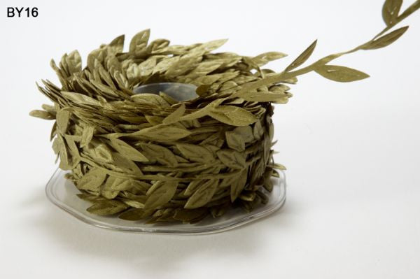 May Arts 1" LEAF RIBBON 1 yard yd - Scrapbook Kyandyland