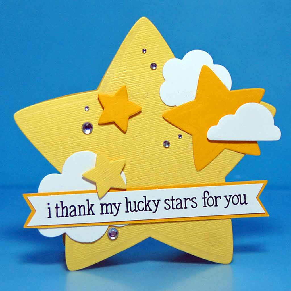 Lawn Fawn LUCKY STARS LF514 Clear Stamps 4"X3"