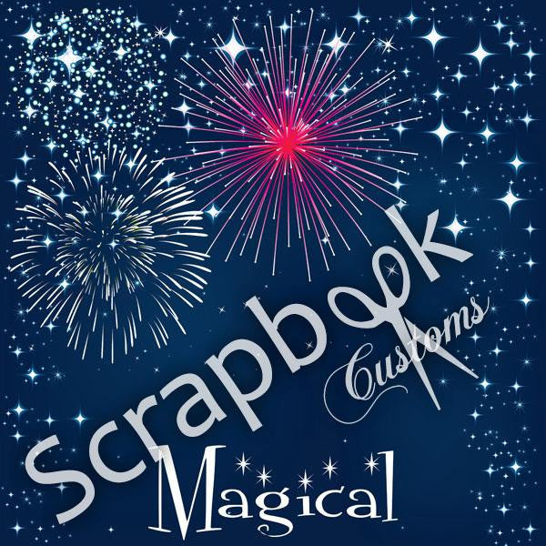 Disney MAGICAL FIREWORKS 12"X12" Scrapbook Sheet - Scrapbooksrus
