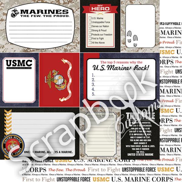 Marines DS JOURNAL 12&quot;X12&quot; Scrapbook Customs Paper