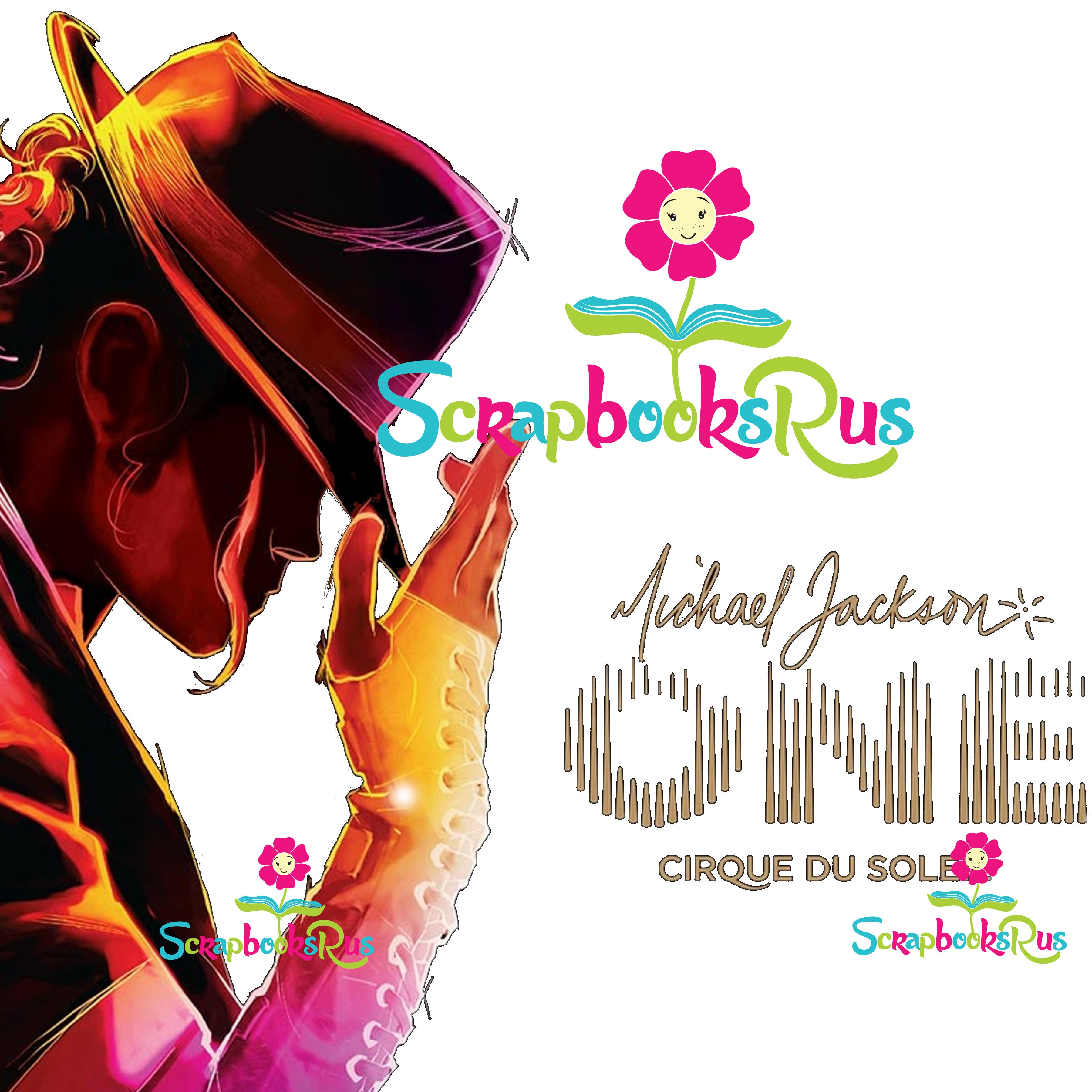 MICHAEL JACKSON ONE White Las Vegas Cirque 12"x12" Paper