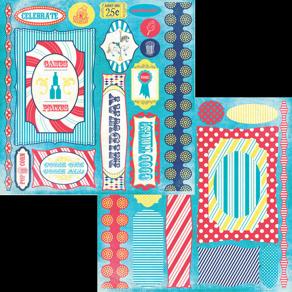 Moxxie 12"X12" MIDWAY MADNESS 5pc Paper Diecut Kit