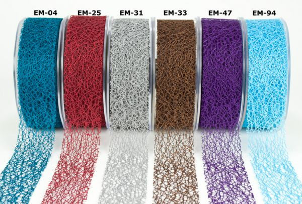 May Arts 1.5" MESH WEB Ribbon 1 yard yd - Scrapbook Kyandyland