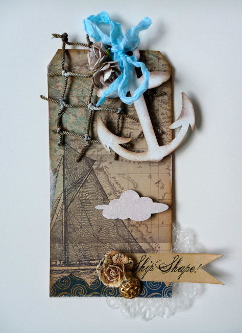 Moxxie Nautical EXPLORE 12"X12" Cardstock Paper Sheet - Scrapbooksrus