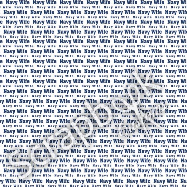 Scrapbook Customs NAVY WIFE 1B 12"x12” 5pc Scrapbook Papers