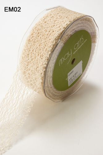 May Arts 1.5" MESH WEB Ribbon 1 yard yd - Scrapbook Kyandyland