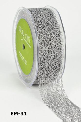 May Arts 1.5" MESH WEB Ribbon 1 yard yd - Scrapbook Kyandyland