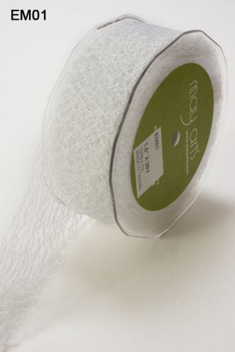 May Arts 1.5" MESH WEB Ribbon 1 yard yd - Scrapbook Kyandyland