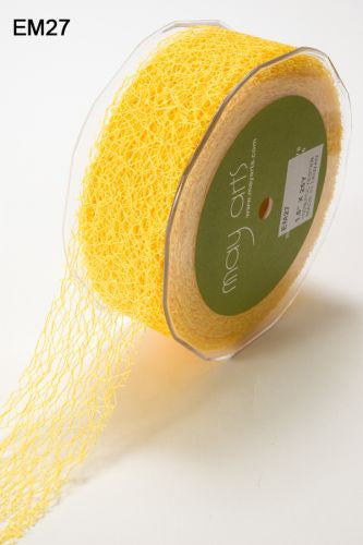 May Arts 1.5" MESH WEB Ribbon 1 yard yd - Scrapbook Kyandyland