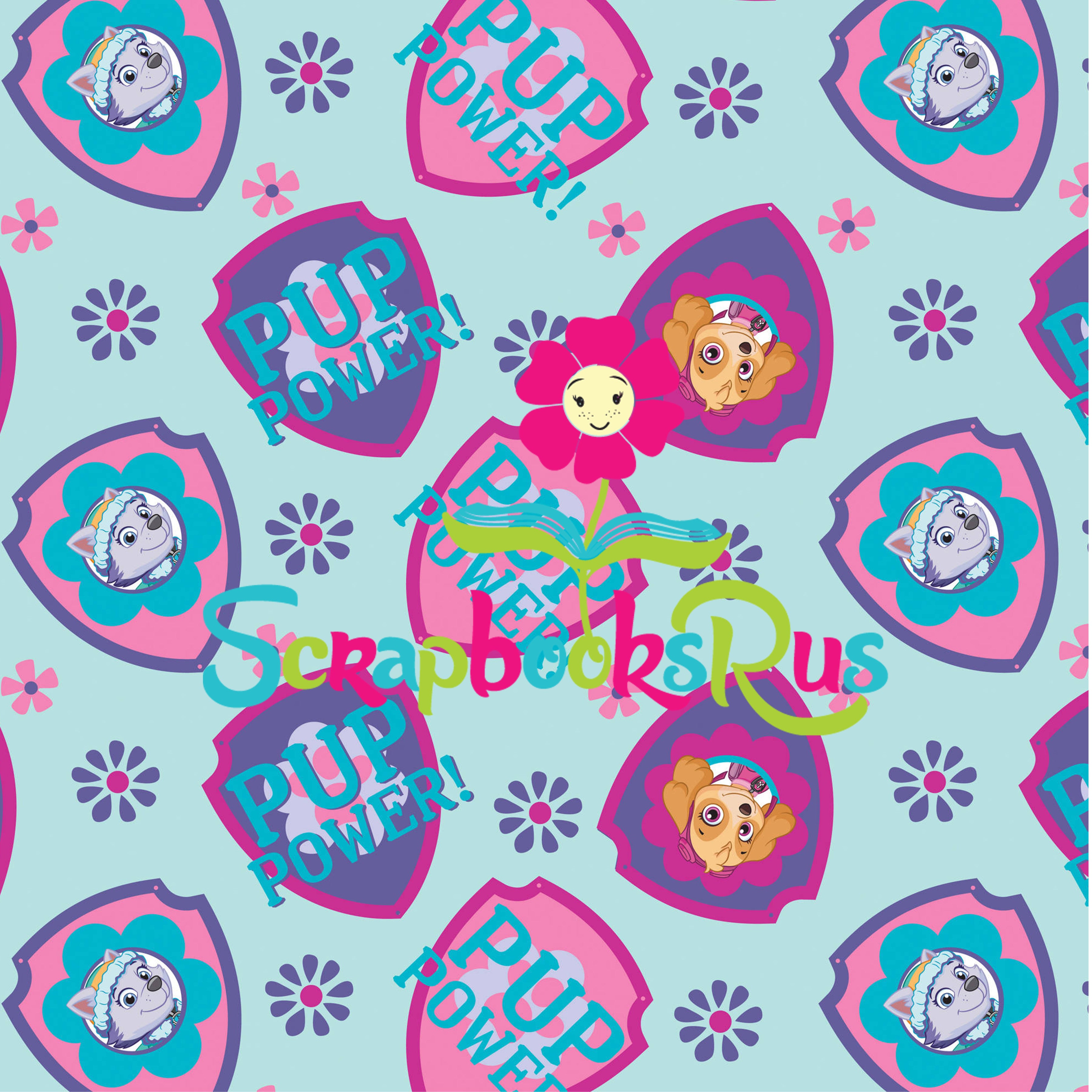 Paw Patrol PUP POWER 12"x12" Scrapbook Paper