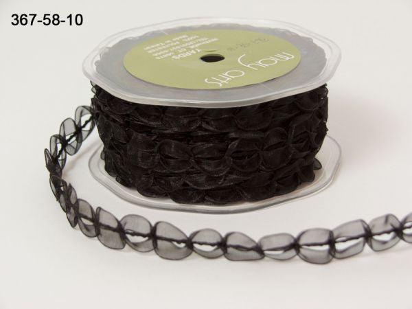 May Arts 1" SHEER LOOP TRIM Ribbon Trim 1 yard yd - Scrapbook Kyandyland