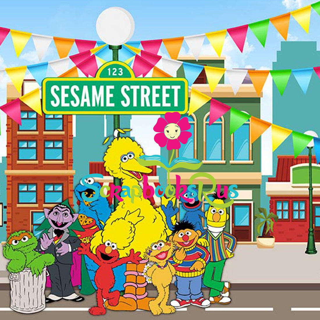 Sesame Street Party 12"x12" Scrapbooksrus Scrapbook Paper