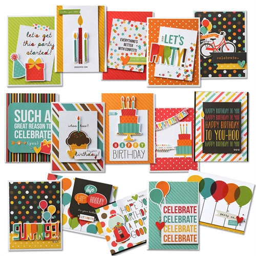 Simple Stories SNAP BIRTHDAY Sn@p Cards 4"X6" 24pc - Scrapbook Kyandyland