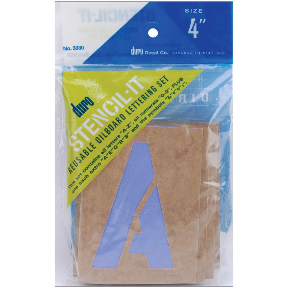 Duro STENCIL IT 4" Reusable Oilboard Lettering Set - Scrapbooksrus