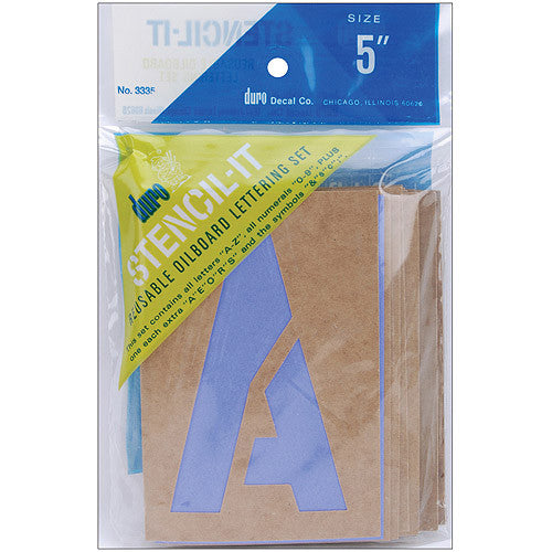 Duro STENCIL IT 5" Reusable Oilboard Lettering Stencil Set - Scrapbooksrus