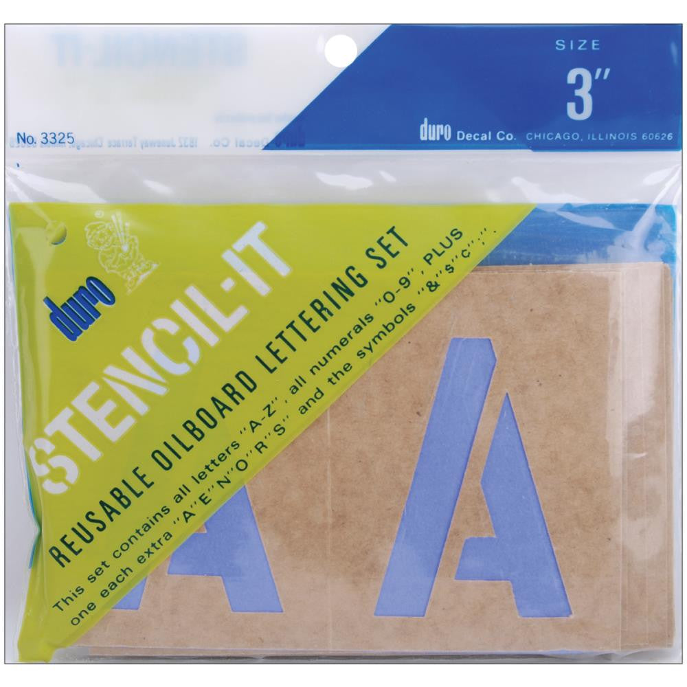 Duro STENCIL IT 3" Reusable Oilboard Lettering Set - Scrapbooksrus