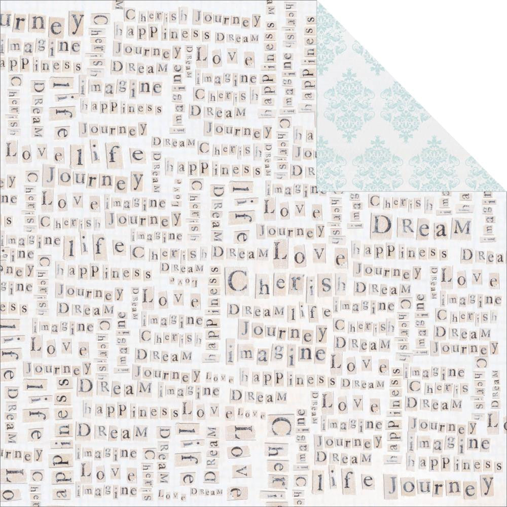 Kaisercraft TRUE ROMANCE 12"X12" Scrapbook Cardstock Sheet