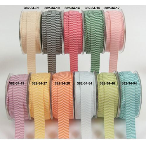 May Arts 3/4" Twill CHEVRON STRIPES RIBBON 1 yard yd - Scrapbook Kyandyland
