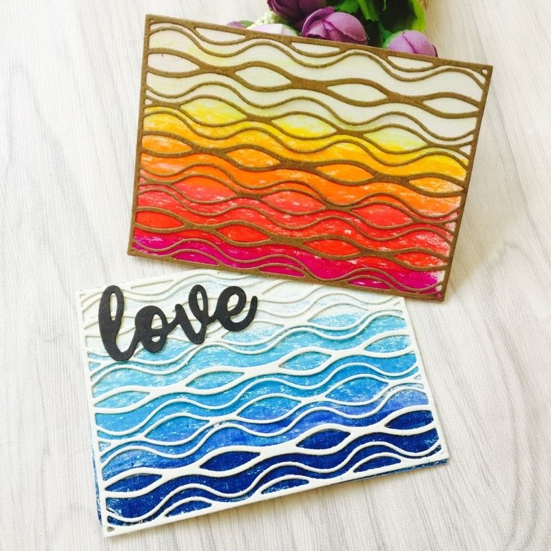 Metal Craft Cutting Dies WAVE Crack Background 1pc