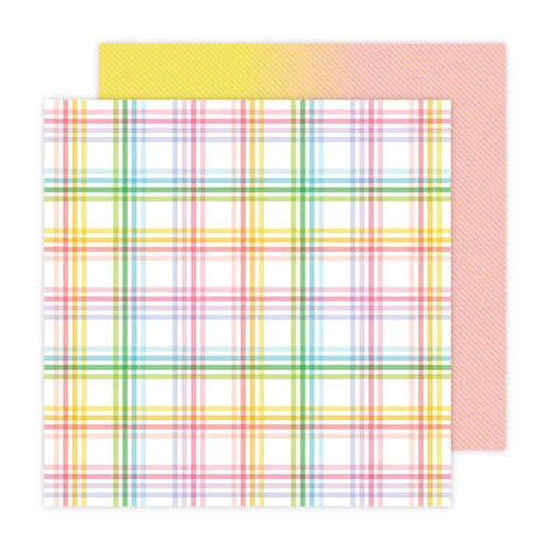Paige Evans BLOOMING WILD 3 PLAID 12"X12" Scrapbook Paper