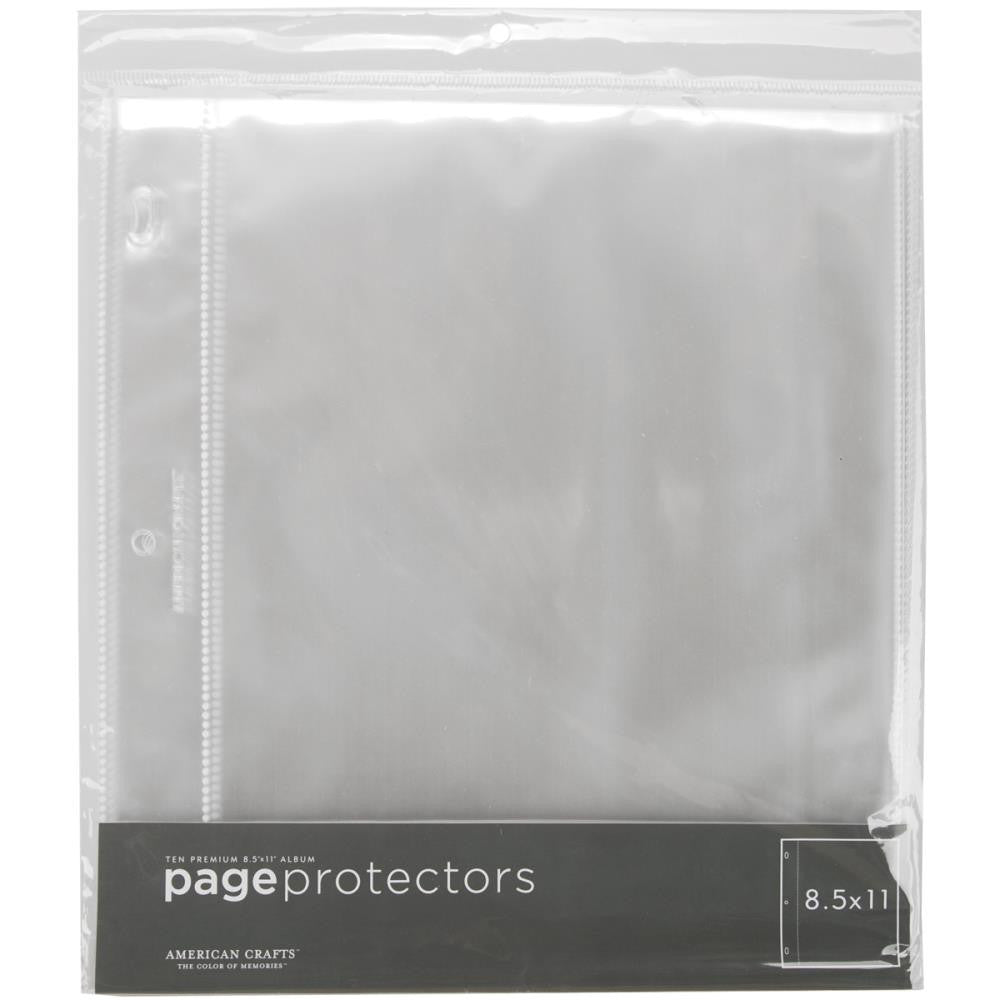 American Crafts PAGE PROTECTOR Top-Loading 8.5"X11" 10pc - Scrapbook Kyandyland