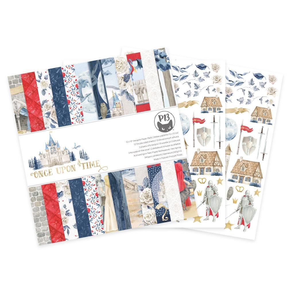 P13 ONCE UPON A TIME 12"X12" Designer Paper Pack 14pc.